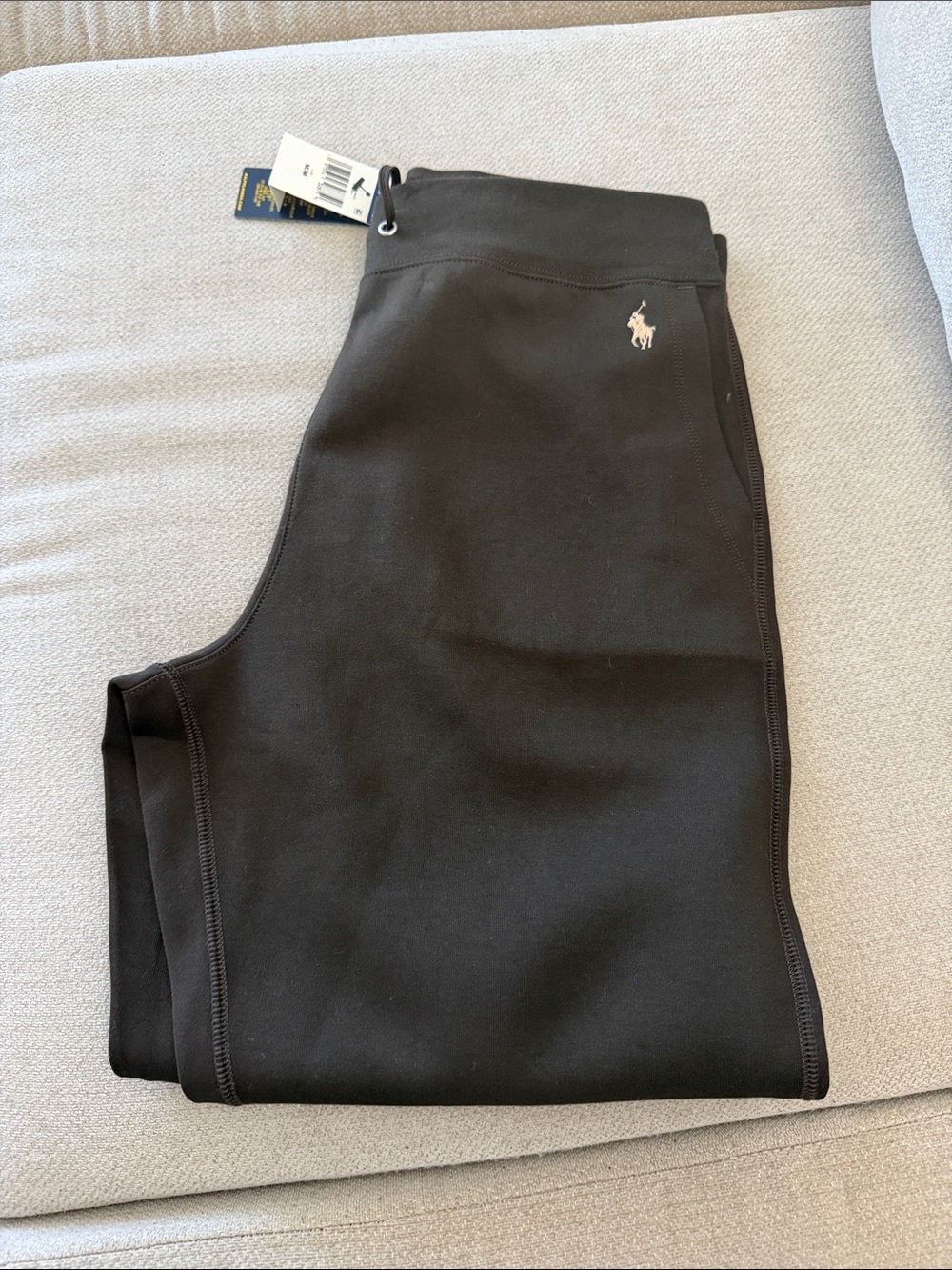 Ralph Lauren Brown Sweatpants Joggers with White Polo Pony